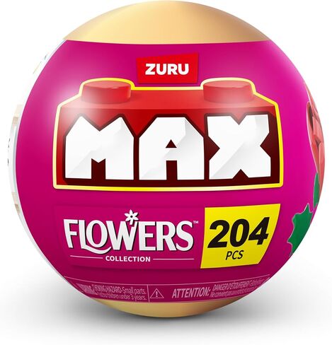 MAX Premium Flowers Building Bricks Collection (up to 243 Pieces, 2 Flowers per Capsule, 10 to Collect). (Lily and SnagDragon, 1 Capsule) in Saudi Arabia