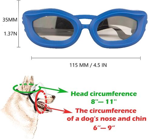 Dog Goggles Small Breed, UV/Wind/Dust/Fog Protection Pet Sunglasses with Adjustable Strap,Outdoor Dog Sunglasses for Small Dogs,Easy Wear,Soft Dog Goggles in Kuwait