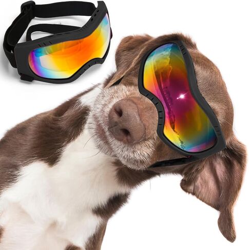 Dog Goggles, Large Breed Dog Sunglasses UV Protection Sunglasses for Large Dog, Dog Sunglasses with Adjustable Strap for Outdoor (Green) in Kuwait