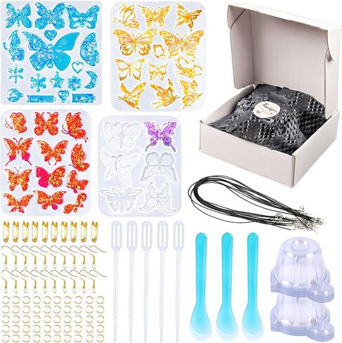 YODOYO Resin Earring Molds 5pcs Mushroom Earring Resin Molds Keychain Making Kit Earrings Pendant Necklace Keychains Silicone Resin Jewelry Molds DIY Art Craft Jewelry Making Supplies Kit in Kuwait