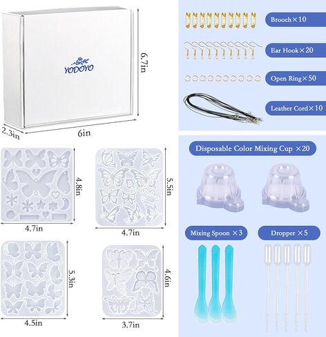 YODOYO Resin Earring Molds 5pcs Mushroom Earring Resin Molds Keychain Making Kit Earrings Pendant Necklace Keychains Silicone Resin Jewelry Molds DIY Art Craft Jewelry Making Supplies Kit in Kuwait