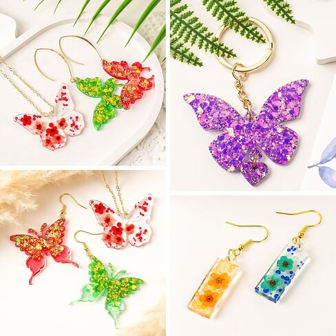 YODOYO Resin Earring Molds 5pcs Mushroom Earring Resin Molds Keychain Making Kit Earrings Pendant Necklace Keychains Silicone Resin Jewelry Molds DIY Art Craft Jewelry Making Supplies Kit in Kuwait