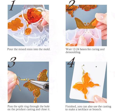 YODOYO Resin Earring Molds 5pcs Mushroom Earring Resin Molds Keychain Making Kit Earrings Pendant Necklace Keychains Silicone Resin Jewelry Molds DIY Art Craft Jewelry Making Supplies Kit in Kuwait