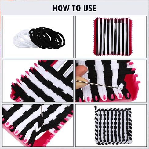Bestonzon LOLOL BOTHOLDER LOOPS ، 192pcs Weaving LOOPS LOOPS POTHOLDER LOCKING LOOPS CRAFT مرنة تلوح في الأفق DIY KIDS OVERS DIY Crafts Supplies in Kuwait