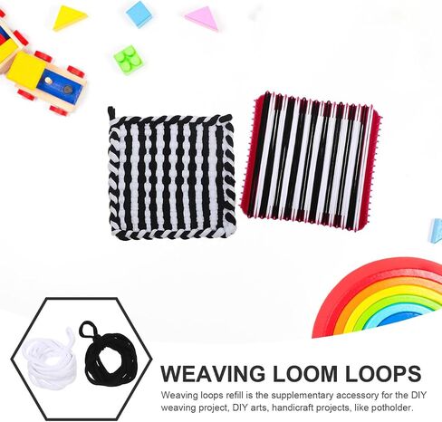 Bestonzon LOLOL BOTHOLDER LOOPS ، 192pcs Weaving LOOPS LOOPS POTHOLDER LOCKING LOOPS CRAFT مرنة تلوح في الأفق DIY KIDS OVERS DIY Crafts Supplies in Kuwait