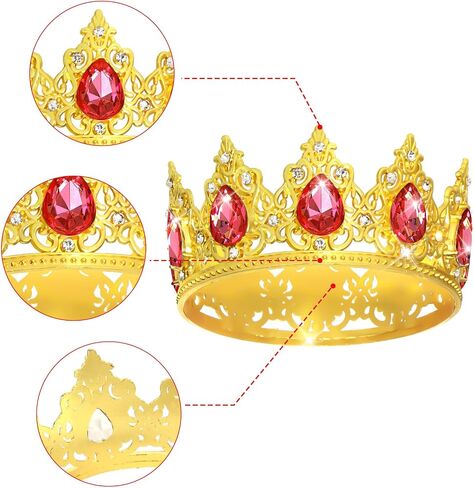 YARIEW Small Crystal Crown Flower Bouquets Accessories Rhinestones Wedding Cake Topper Birthday Crown Cake Decorations Bridal Costume Cosplay Hair Accessories Silver in Saudi Arabia