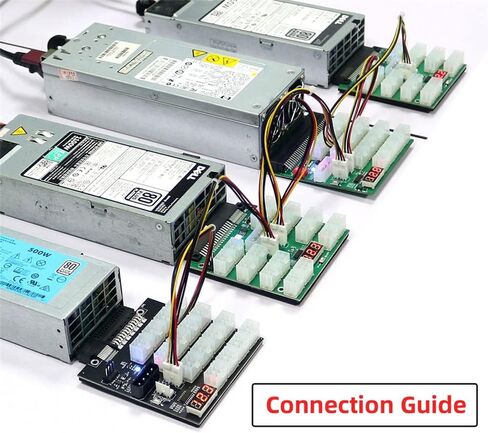 Xiwai 1200 واط خادم PSU إمدادات الطاقة لوحة القطع محول مع 17 منفذ ATX 6 دبوس ل DPS-800GB 1200FB 1200QB in Kuwait