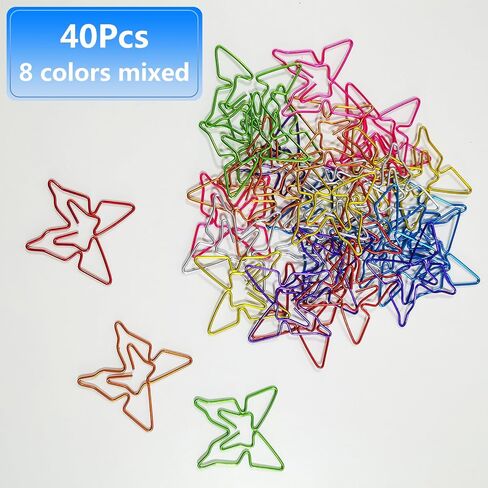 Creative Office Supplies Dinosaur Paper Clips,40pcs Dinosaur Shaped Paperclip,Metal Bookmark Clips Cute Home Office Library Paper Clip (B) … in Saudi Arabia