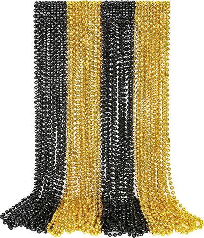 30PCS Mardi Gras Beads, Metallic 10 Kinds Beaded Necklace Party Favors, 33" Colorful Mardi Gras Necklace Bulk Stuff, Festival Parade Throw Accessories for Wedding Birthday Celebrations Decorations in Saudi Arabia
