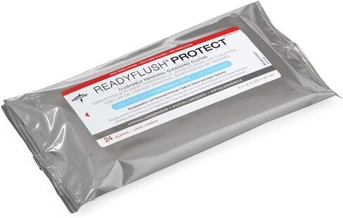 Medline MSC263811 Readyflush Biodegradable Flushable Wipes, Pack of 576, 9 ft. x 13 Inch,Dimethicone in Saudi Arabia