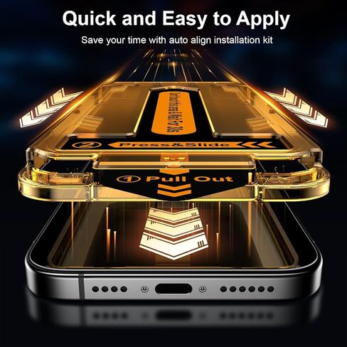 Esanik [2+2 Pack for iPhone 15 Pro Max Privacy Screen Protector 6.7'', [Auto-alignment, auto-dust removal] Anti-Spy Tempered Glass + Camera Lens Protector, 9H Hardness, Case Friendly, Bubble Free in Saudi Arabia