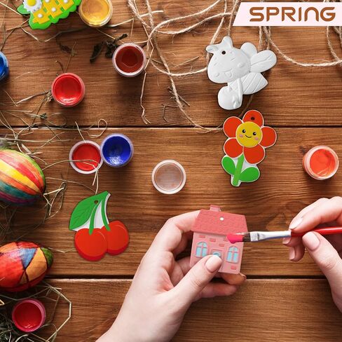 Seenelling 24 Pcs Christmas Ceramic to Paint in July Decorations Painting Kit Unpainted Plaster Statues Paint Your Own Ceramics DIY Ready to Paintable Plaster Figurines for Christmas in July in Kuwait