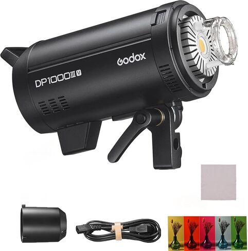 Godox DP400III-V Upgraded Studio Flash Light 400Ws Power GN87 5600±200K Strobe Lighting Built-in 2.4G Wireless X System Bowens Mount Photography Flashes + Photography Light Soft Diffuser Cloth Kit in Kuwait