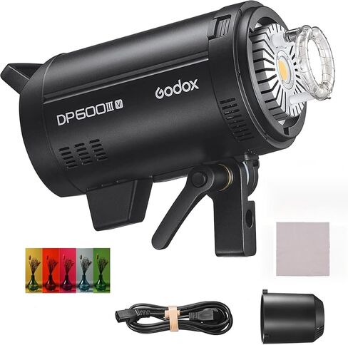 Godox DP400III-V Upgraded Studio Flash Light 400Ws Power GN87 5600±200K Strobe Lighting Built-in 2.4G Wireless X System Bowens Mount Photography Flashes + Photography Light Soft Diffuser Cloth Kit in Kuwait