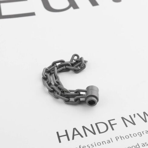 ECSiNG 10PCS Building Block Long Iron Chain Model Compatible with LEGO 30104 Length 12.7cm 21 Links Segmented Chain Construction Model Dark Gray in Saudi Arabia