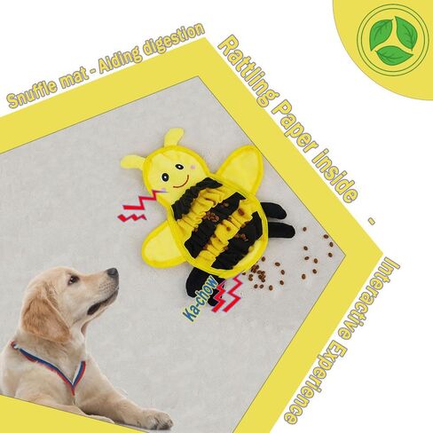 Snuffle Mat for Dogs & Cats - Polartec Sniffing Mat with Crinkle Paper | Stress Relief & Foraging Toy | Durable, Interactive Feeding Mat (Yellow Hedgehog) in Saudi Arabia