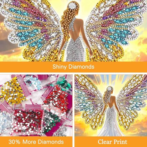 KEYIFA Diamond Art The Cross Diamond Painting Kits for Adults, Special Shaped Rhinestone Rose Diamond Painting Kit with Tools, Partial Drill Gems Art Craft for Home Wall Decor 12x16 inch in Kuwait