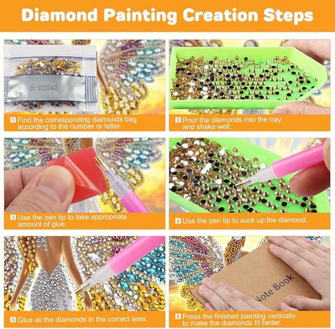 KEYIFA Diamond Art The Cross Diamond Painting Kits for Adults, Special Shaped Rhinestone Rose Diamond Painting Kit with Tools, Partial Drill Gems Art Craft for Home Wall Decor 12x16 inch in Kuwait