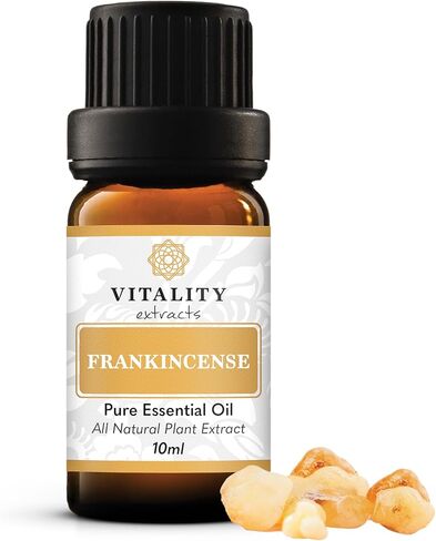 Vitality Extracts Frankincense Essential Oil - 10ml, Boswellia Serrata, Aromatherapy, Skin Care, Natural Calm, Stress Relief, Yoga, Comfort in Saudi Arabia