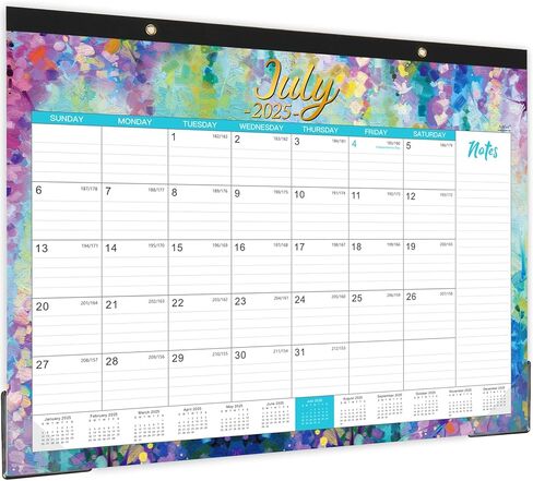 2025-2026 Desk Calendar - Large Desk Calendar 2025-2026, 22" x 17", Jul.2025 - Dec.2026, 18 Months Planning, Large Ruled Blocks, Tear Off Design, 2 Corner Protectors & 2 Hanging Hooks in Kuwait