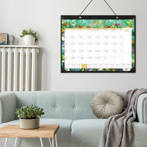 2025-2026 Desk Calendar - Large Desk Calendar 2025-2026, 22" x 17", Jul.2025 - Dec.2026, 18 Months Planning, Large Ruled Blocks, Tear Off Design, 2 Corner Protectors & 2 Hanging Hooks in Kuwait