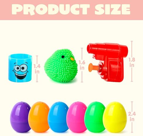 JOYIN 144 PCS Prefilled Easter Eggs with Assorted Toys for Easter Egg Hunt, Party Favors, Basket Stuffers, Classroom Prize Supplies in Saudi Arabia