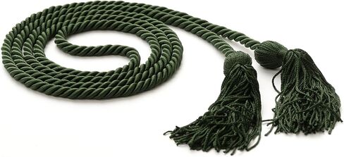 12pcs Graduation Honor Cord 68'' with Soft Touch Tassel (Forest Green) in Saudi Arabia