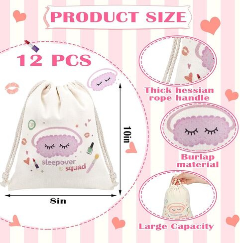 Clysee 12 Pcs Sleepover Party Favor for Women Slumber Gift Bag for Sleepover Spa Squad Party Birthday Gift(Purple) in Saudi Arabia