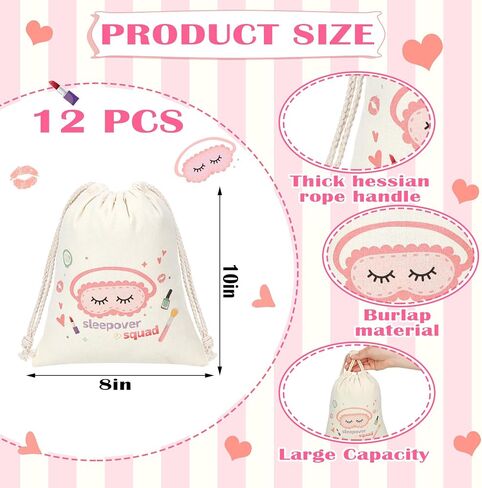 Clysee 12 Pcs Sleepover Party Favor for Women Slumber Gift Bag for Sleepover Spa Squad Party Birthday Gift(Purple) in Saudi Arabia