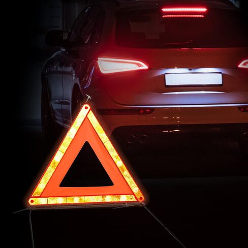 CARTMAN 3 Pack Warning Triangle Reflective Warning Road Safety Triangle Kit with Reinforced Cross Base and Carrying Case in Saudi Arabia