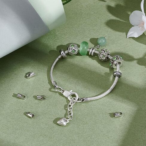 Benecreat 10pcs 925 Sterling Silver End Cap Cripts ، 3 مم تنتهي من الديكور الدخل. in Kuwait