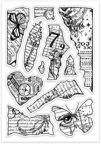 GLOBLELAND Poppies Butterflies Clear Stamps for Cards Making Retro Ornate Background Silicone Clear Stamp Seals Transparent Stamps for DIY Scrapbooking Photo Album Journal Home Decoration in Saudi Arabia
