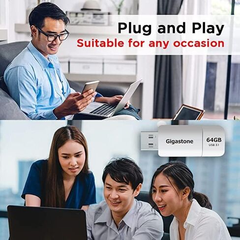 GIGASTONE Z40 64GB 2-in-1 Dual OTG Flash Drive USB 3.2 Gen 1, USB-A & USB-C, Reliable Performance, Durable, Data Storage, File Sharing, Backup, Boot Drive, USB2.0/USB3.0/USB3.1 Interface Compatible in Saudi Arabia