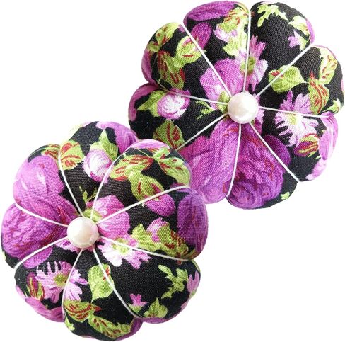 cushystore 2x الأزهار الصغيرة دبوس إبرة دبوس وسادة pincusion pincusion مع حزام مرن قابل للتعديل لجميع أحجام المعصم (الوردي + الوردي) ، 2.75'l x 2.75'w x 1.25'd in Saudi Arabia