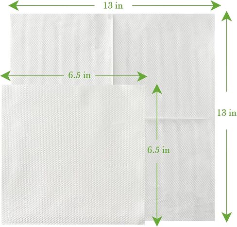 ECOLipak Lunch Napkins Bulk, 250 Count Everyday Paper Napkins, 6.5×6.5 Inch Folded, 2-Ply Soft And Absorbent for Dinner, Gathering, Bar, Restaurants(13×13 Inch Unfolded) in Kuwait
