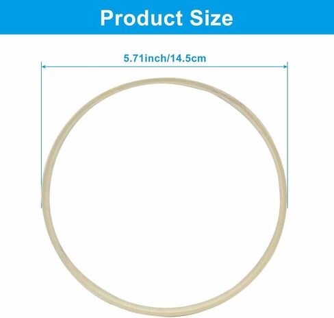 Kemcatui 6Pcs 6 Inch Bamboo Floral Hoops, Wooden Hoop Wreath Frame Bamboo Ring for DIY Dream Catcher, Wreath Decor, Wall Hanging Crafts in Kuwait