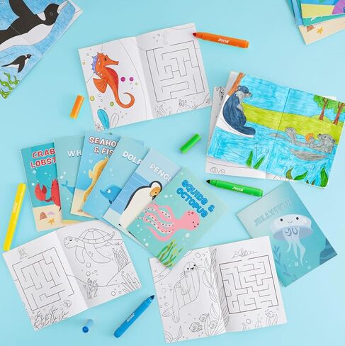 JOYIN 24Pcs Mix Coloring Books for Kids, Bulk Mini Coloring Activity Books for Party Favors Birthday Party Gifts, Classroom Goodie Bags Stuffers Boys Girls in Kuwait