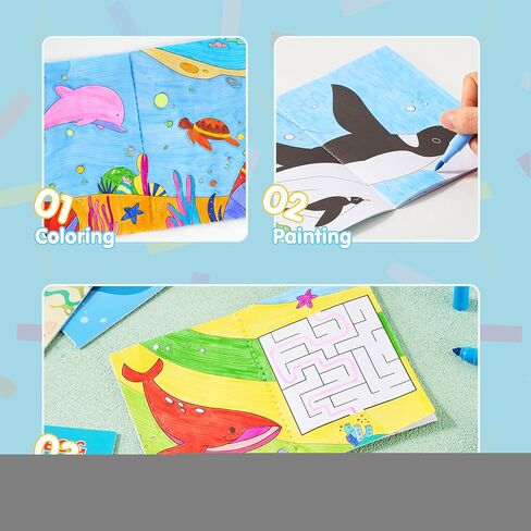 JOYIN 24Pcs Mix Coloring Books for Kids, Bulk Mini Coloring Activity Books for Party Favors Birthday Party Gifts, Classroom Goodie Bags Stuffers Boys Girls in Kuwait