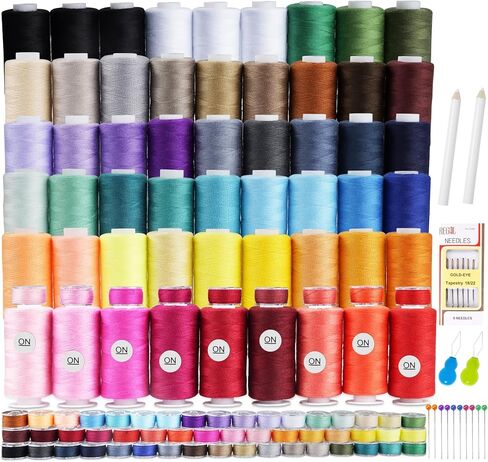 72Pcs 36 Colors with 36 Same Color Prewound Bobbins, 700 Yard Sewing Threads for Sewing Machine, Sewing Threads for Sewing Machine &Hand Emergency and Travel, DIY and Home(102Pcs) in Saudi Arabia