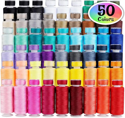 72Pcs 36 Colors with 36 Same Color Prewound Bobbins, 700 Yard Sewing Threads for Sewing Machine, Sewing Threads for Sewing Machine &Hand Emergency and Travel, DIY and Home(102Pcs) in Saudi Arabia