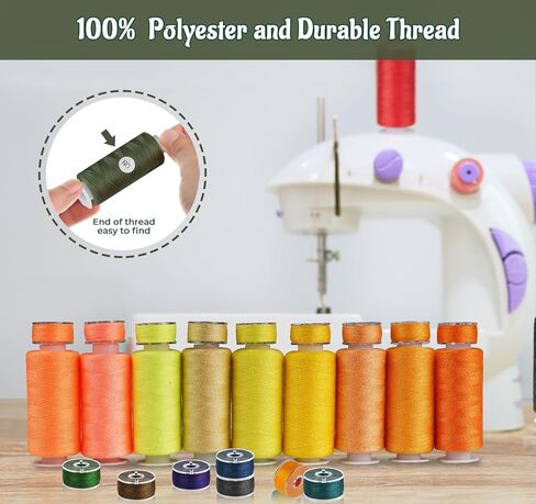 72Pcs 36 Colors with 36 Same Color Prewound Bobbins, 700 Yard Sewing Threads for Sewing Machine, Sewing Threads for Sewing Machine &Hand Emergency and Travel, DIY and Home(102Pcs) in Saudi Arabia