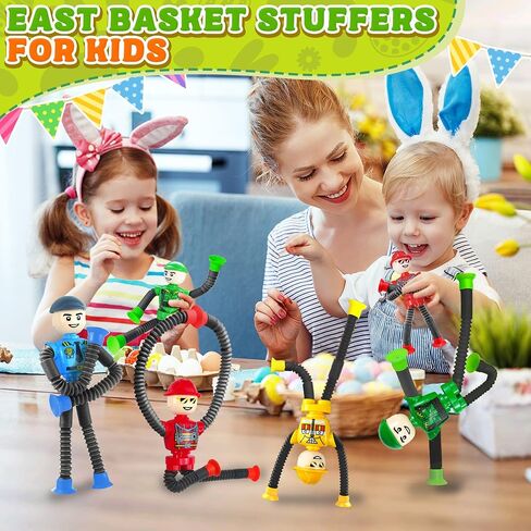 4Pcs Dinosaur Airplane Travel Car Ride Toys for Toddlers Kids Boys Girls Sensory Suction Cup Tube ADHD Autism Road Trip Car Activities Essential Stocking Easter Basket Stuffer Valentines Gift in Kuwait