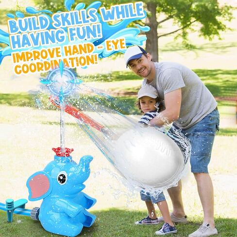 Summer Water Toys: Sprinkler Baseball Play Games with 2 Sprinkler Heads, 4 Baseballs, Outdoor Outside Pool Backyard Activities for Kids Ages 4-8, Toy for Toddlers Boys 3 4 5 6 8 12 Year Old in Saudi Arabia