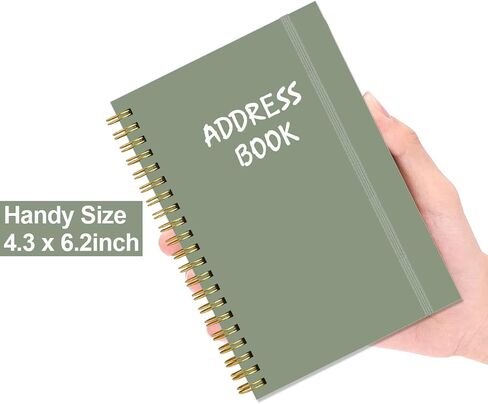 Address Book with Alphabetical Tabs - Telephone & Address Book with Address Contacts, Special Date, Phone, Birthday & Internet Login Password for Home and Office, 4.3" x 6.2", Green in Kuwait
