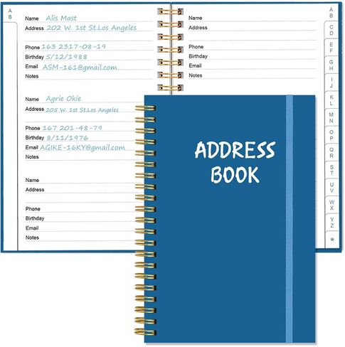 Address Book with Alphabetical Tabs - Telephone & Address Book with Address Contacts, Special Date, Phone, Birthday & Internet Login Password for Home and Office, 4.3" x 6.2", Green in Kuwait