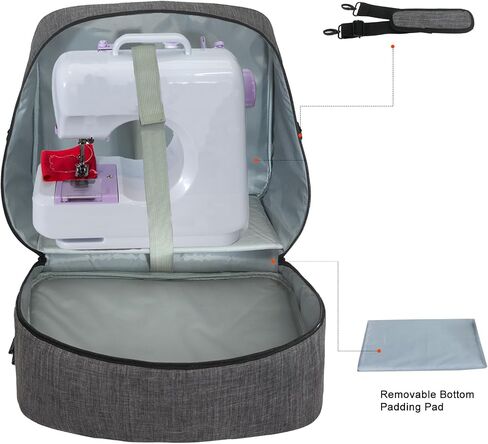 Sewing Machine Bag, Sewing Machine Cesa Fits Most Standard Sewing Machines and Storage Sewing Accessories, for Singer/Janome (DARK GREY) in Saudi Arabia