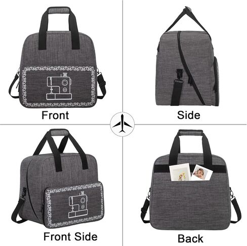 Sewing Machine Bag, Sewing Machine Cesa Fits Most Standard Sewing Machines and Storage Sewing Accessories, for Singer/Janome (DARK GREY) in Saudi Arabia