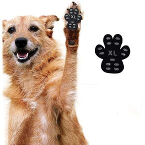 Dog Paw Protector Anti-Slip Grips to Keeps Dogs from Slipping On Hardwood Floors,Best for Summer Hot Pavement,Dog Shoes Booties Socks Replacemen M (1.8" x1.52",11-20 lbs) 24PCS