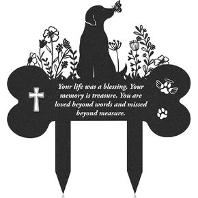 Cat Memorial Grave Stakes - Metal Wildflower Loss Pets Markers Decorations for Bankans Black Butterfly Lover Plaques Decore for Garden Garden Waterproof Synd Synd Synd Synd Synd