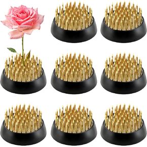 8Pcs 1.34 Inch Flower Frogs for Arrangements Vase Ikebana Kenzan Round Brass Floral Pin Frogs Stem Holder Flower Arranger Pin Fixed Tools for Home Decoration Craft